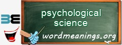 WordMeaning blackboard for psychological science